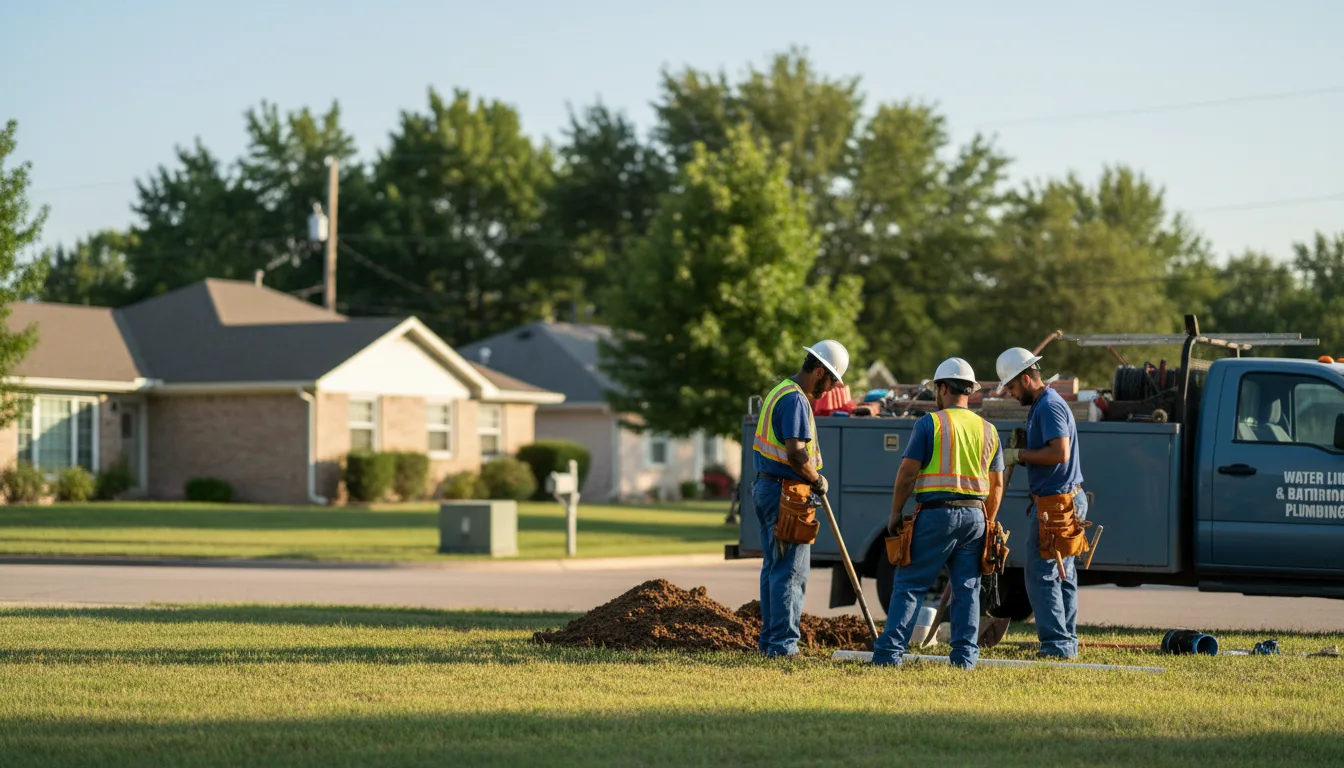 Residential water line and bathroom plumbing service in Hanford, CA